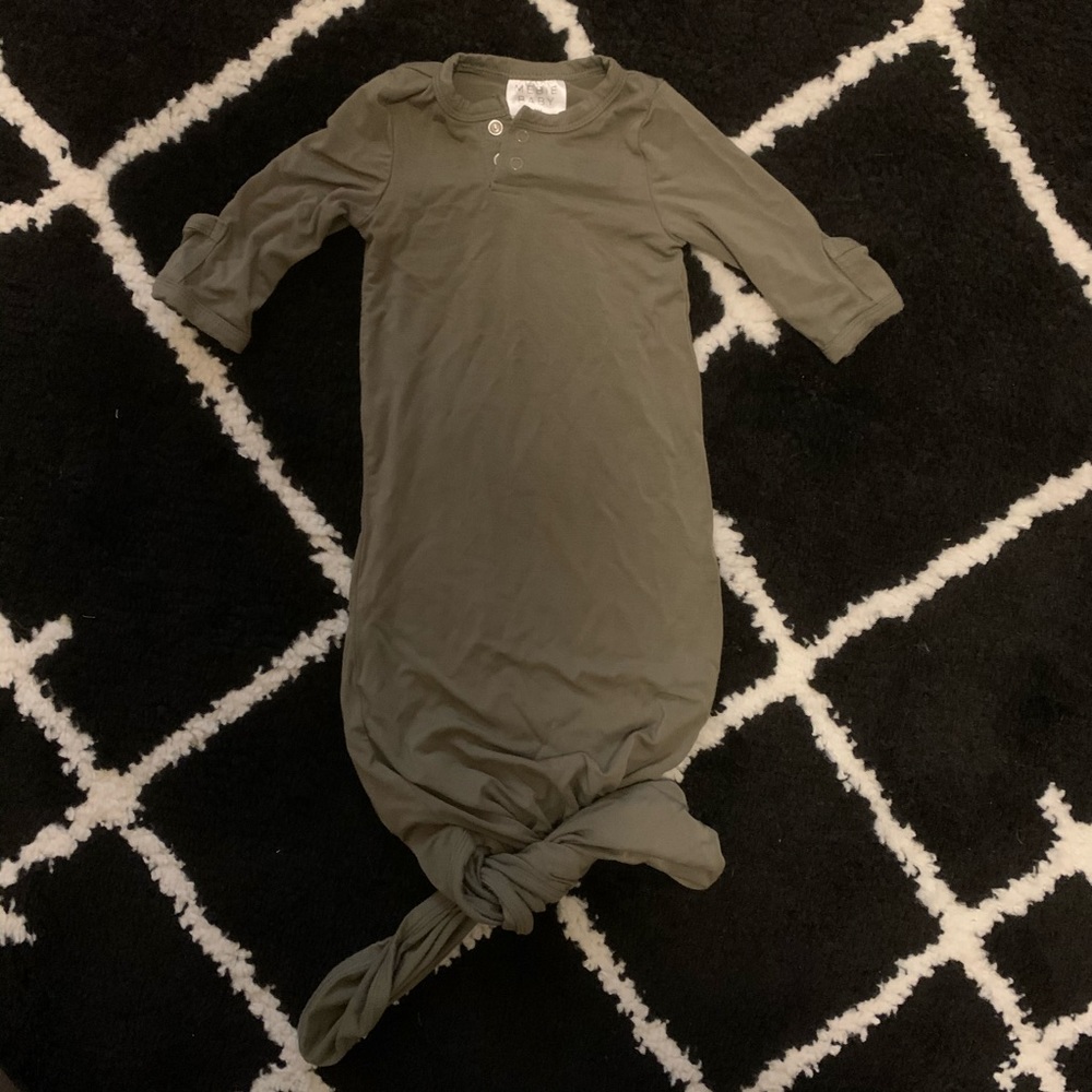 Olive green baby gown